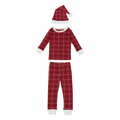 Organic Holiday Kids' PJ & Cap Set | Santa Baby