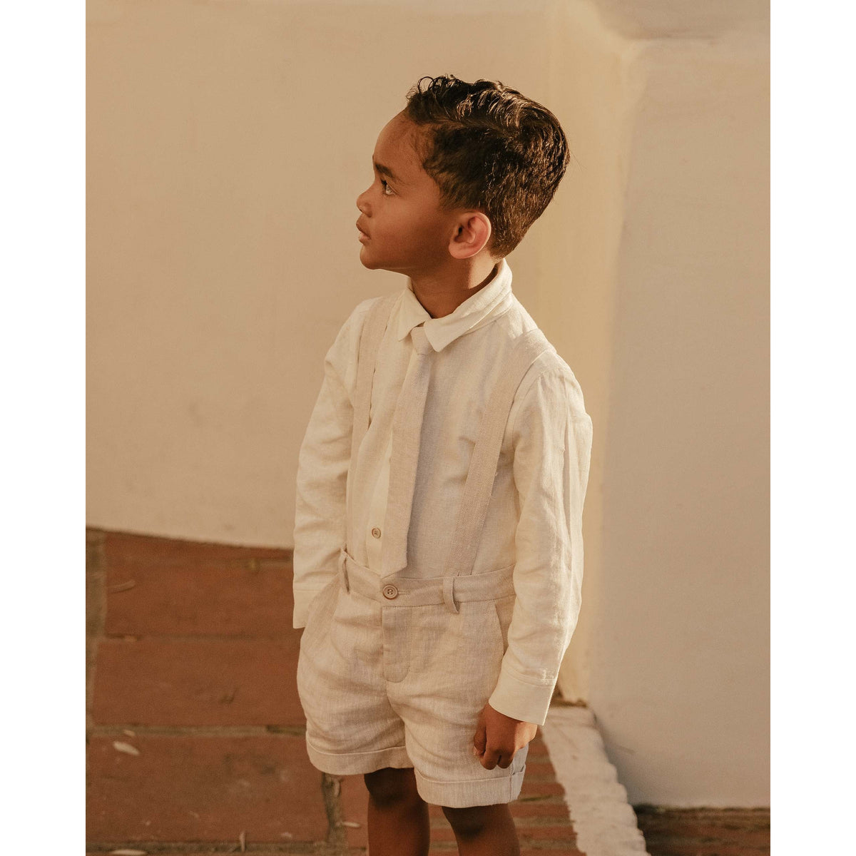 Linen Suspender Shorts