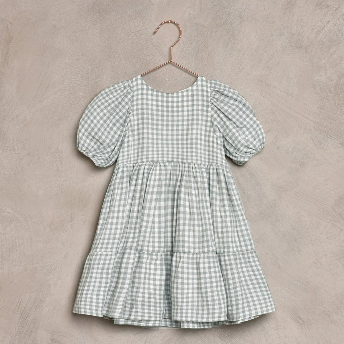 Kids Chloe Dress | Dusty Blue Gingham Kids Chloe Dress | Dusty Blue Gingham