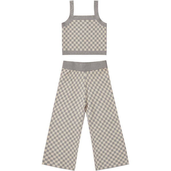 Checker Knit Set | Slate Check