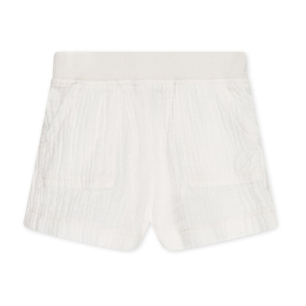 Gauze Baby Bermuda Shorts | Ivory
