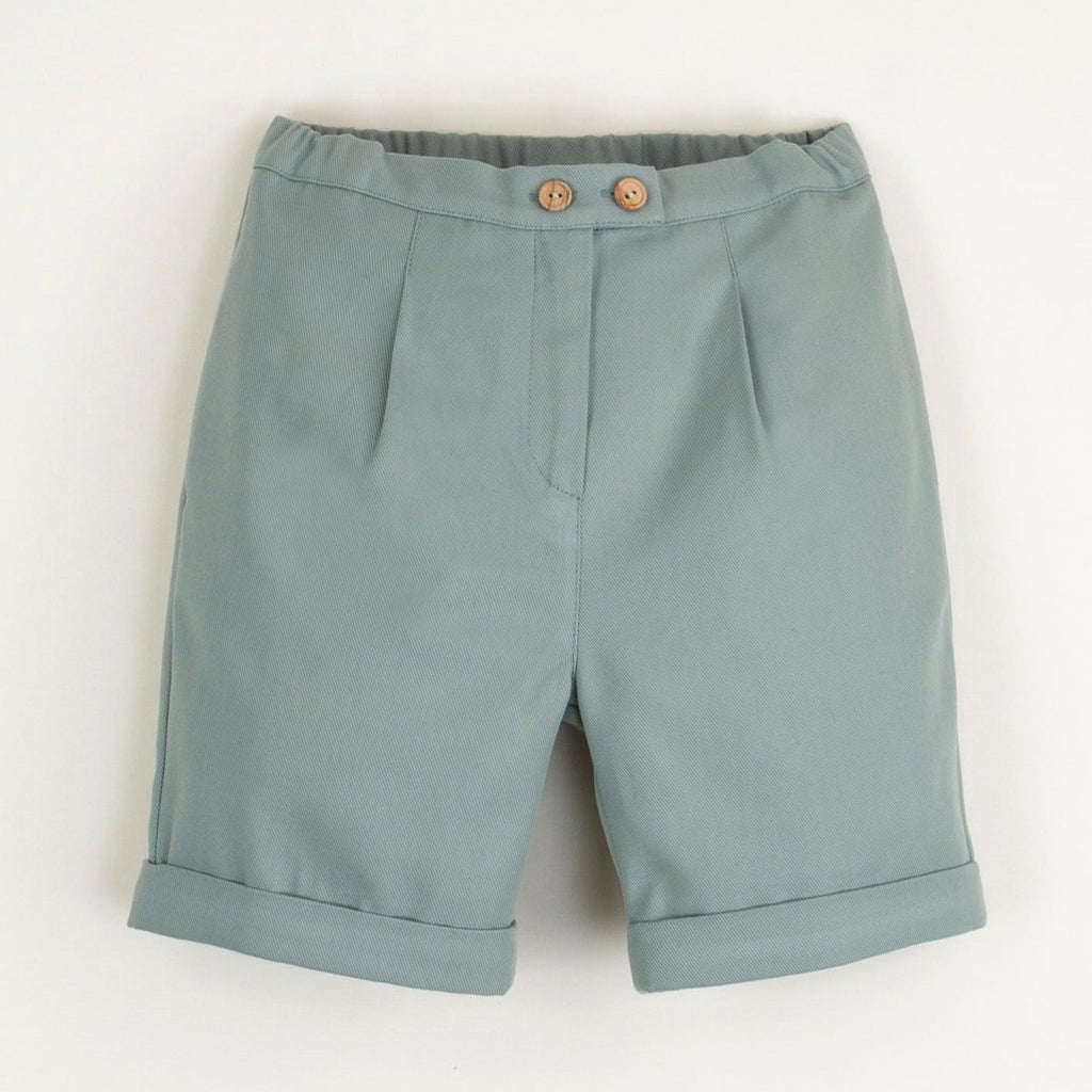 Shorts With Darts | Aqua Marine