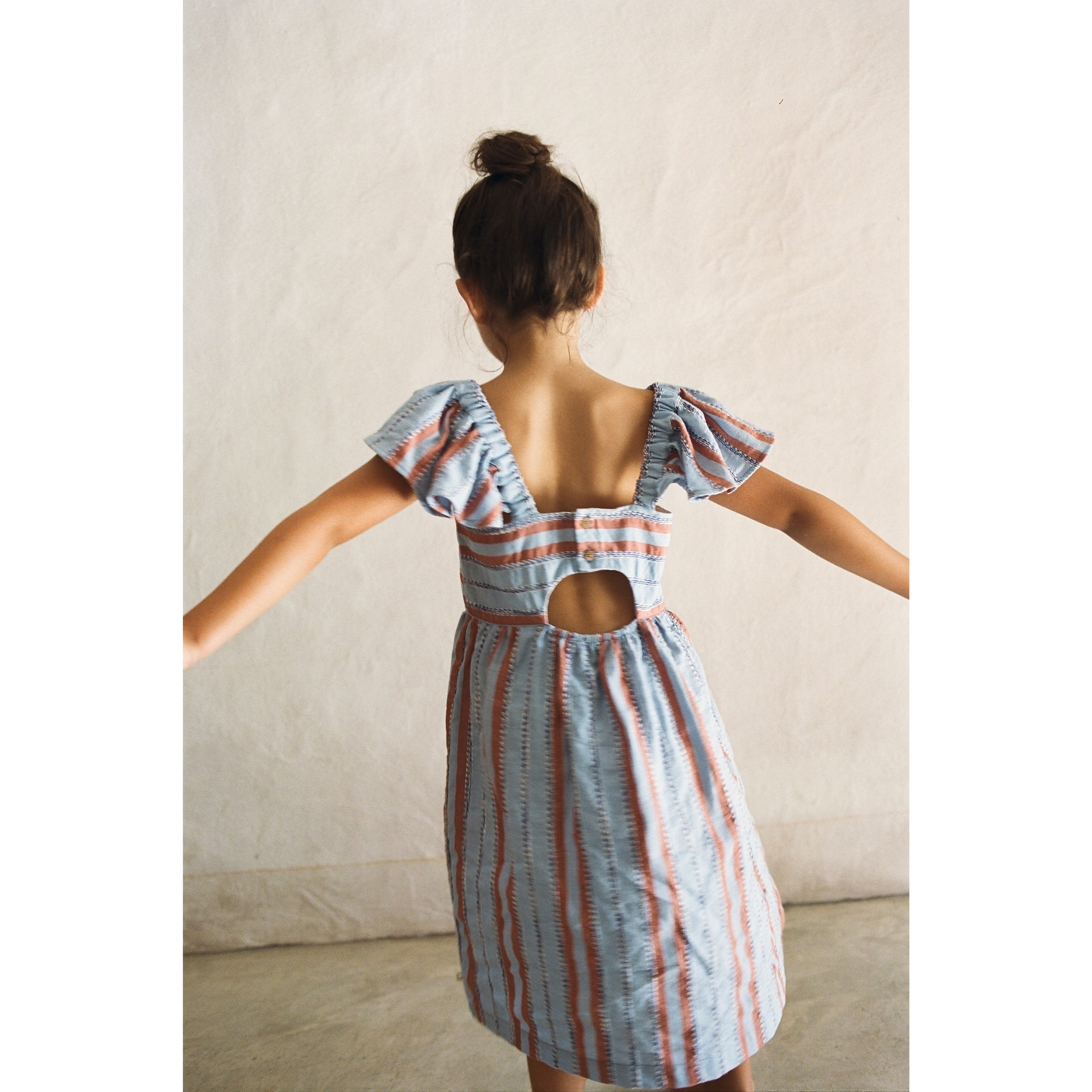 Striped Denim Dress | Unique – Little Pinwheels