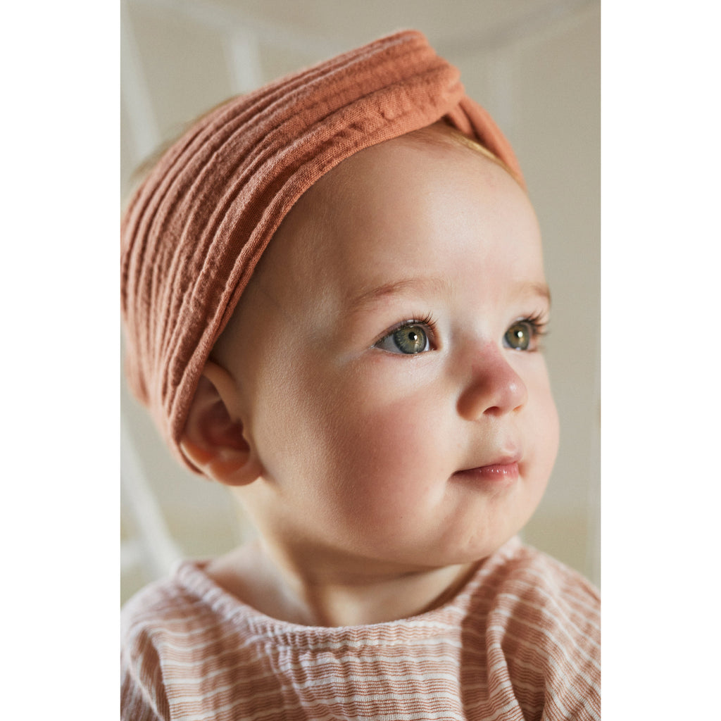 Gauze Baby Hairband | Terracotta