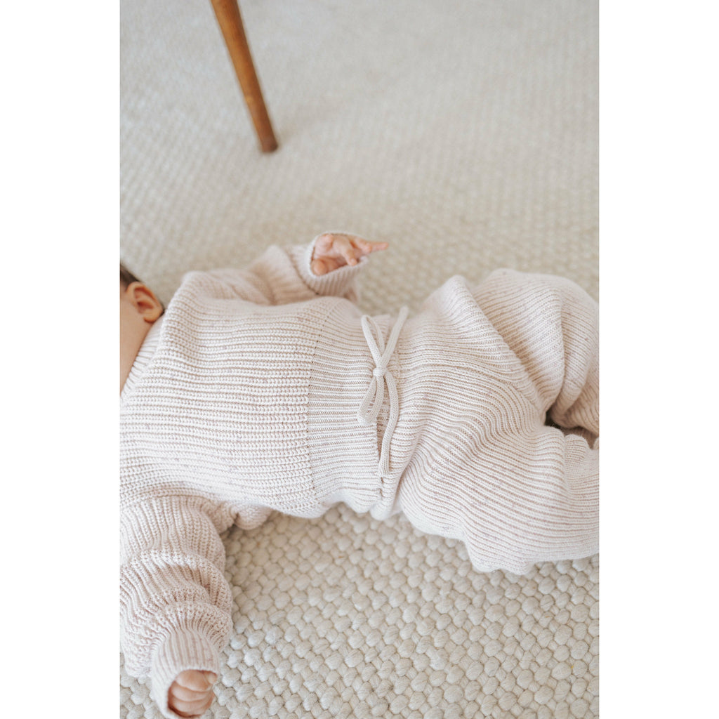 Morgan Knit With Pant Set | Lilac Ash Fleck