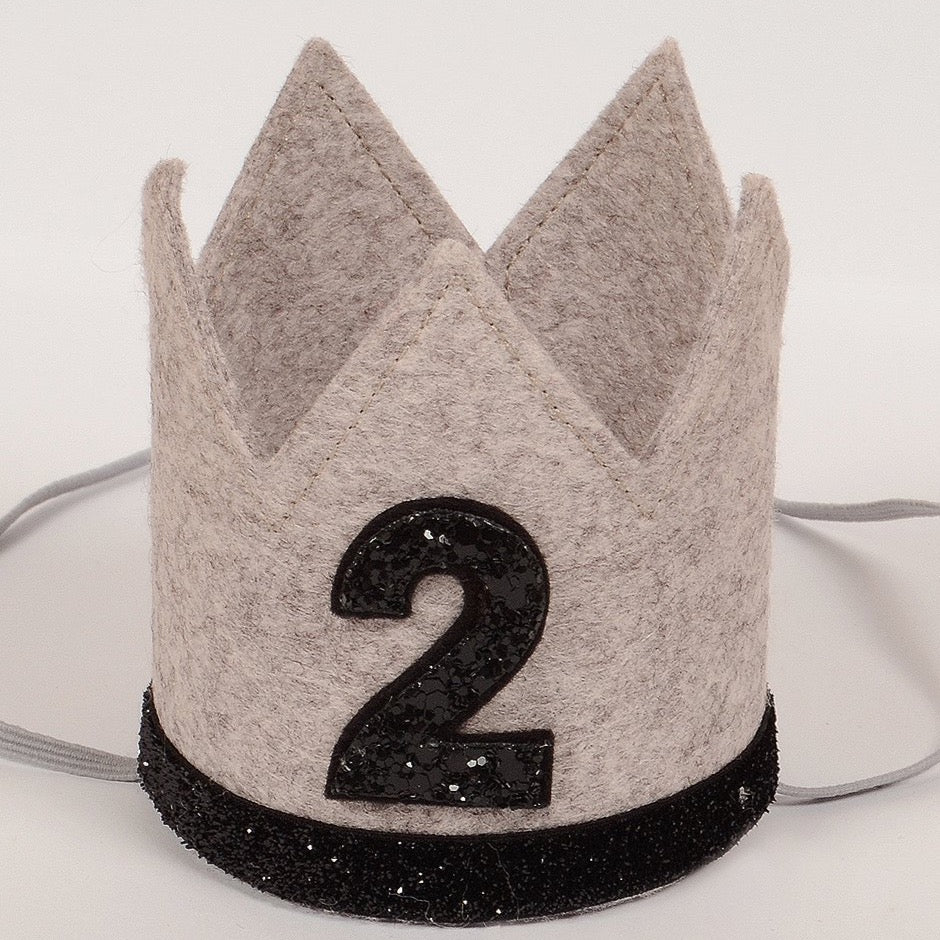 Birthday Crown | Gray & Black | 2