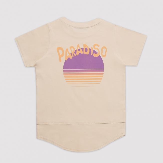 Paradiso Cream T-shirt With Tie Dye Shorts Set