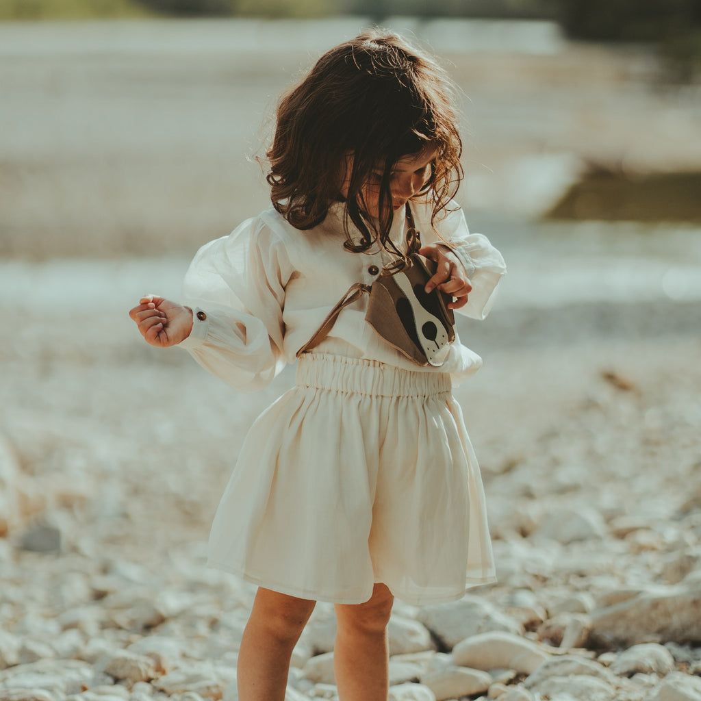 lily white shorts Lundi Blouse With Brienz Shorts Set