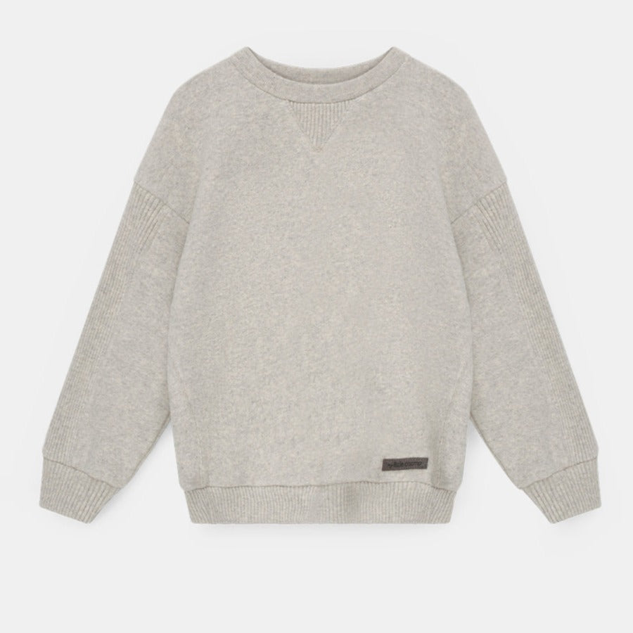 Organic Knit Sweater | Light Grey