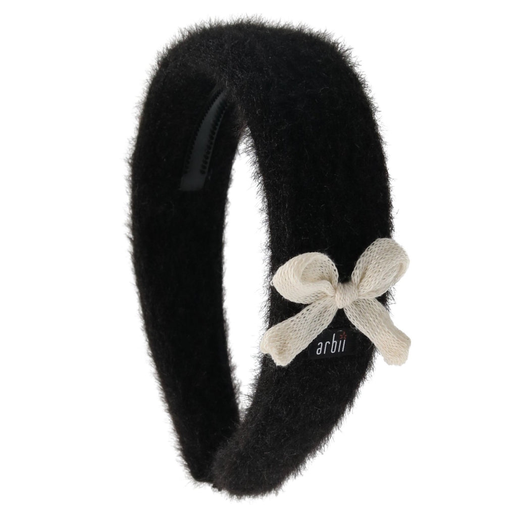 Angora Fur Headband | Black