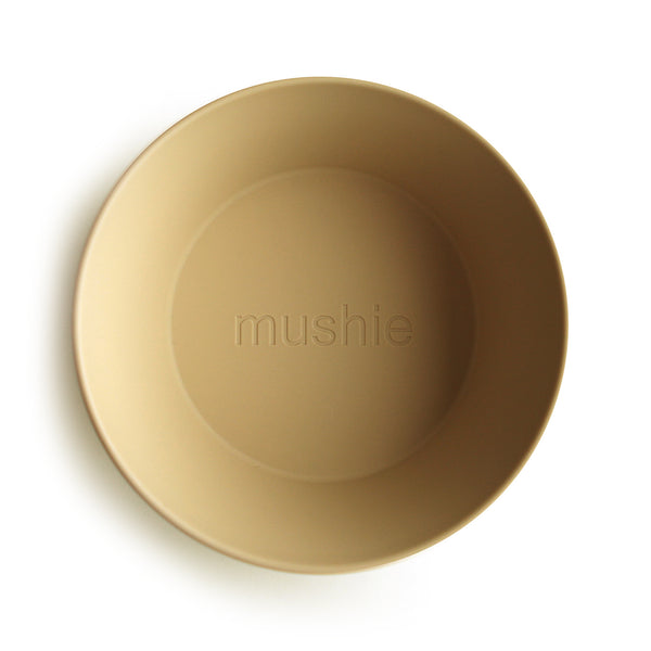 Round Dinnerware Bowl Set of 2 | Mustard
