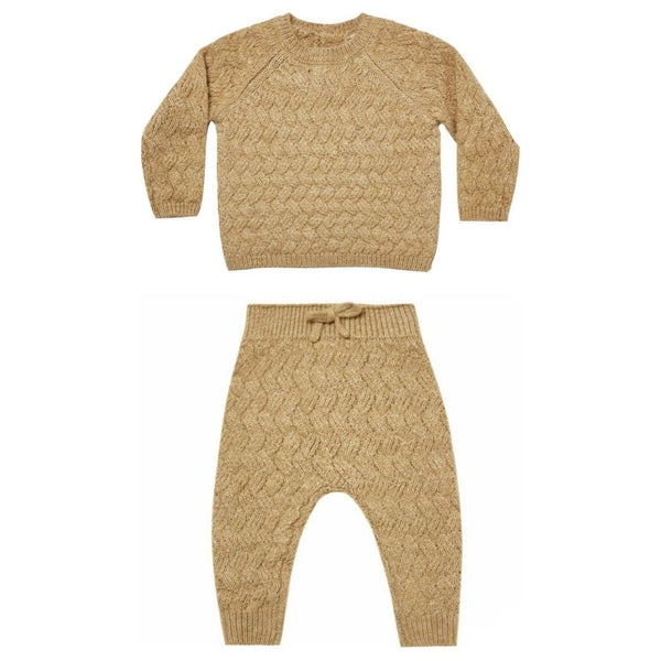 Cozy Heathered Knit Sweater With Pant Set | Honey