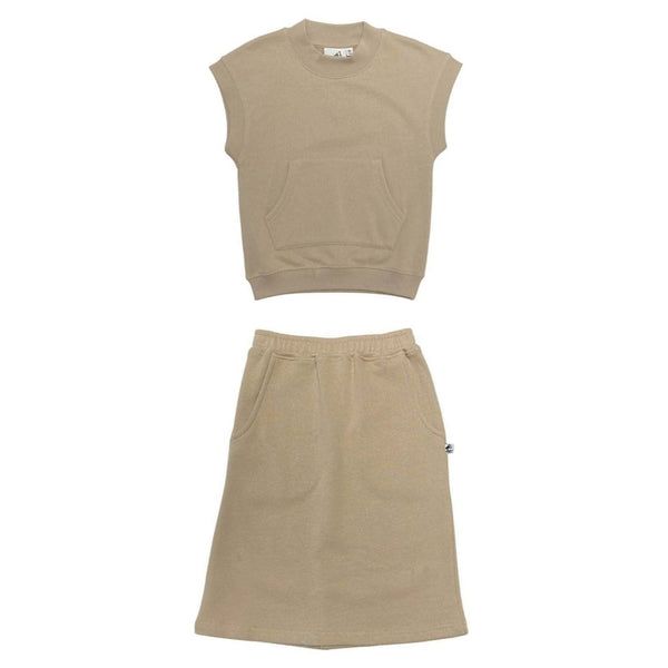 Jog Skirt With Shapes Debardeur Set | Hummus