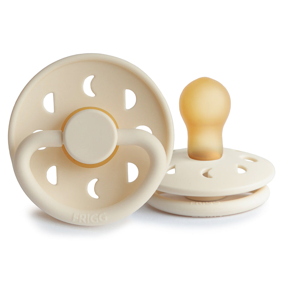 Moon Phase Natural Rubber Baby Pacifier | Cream