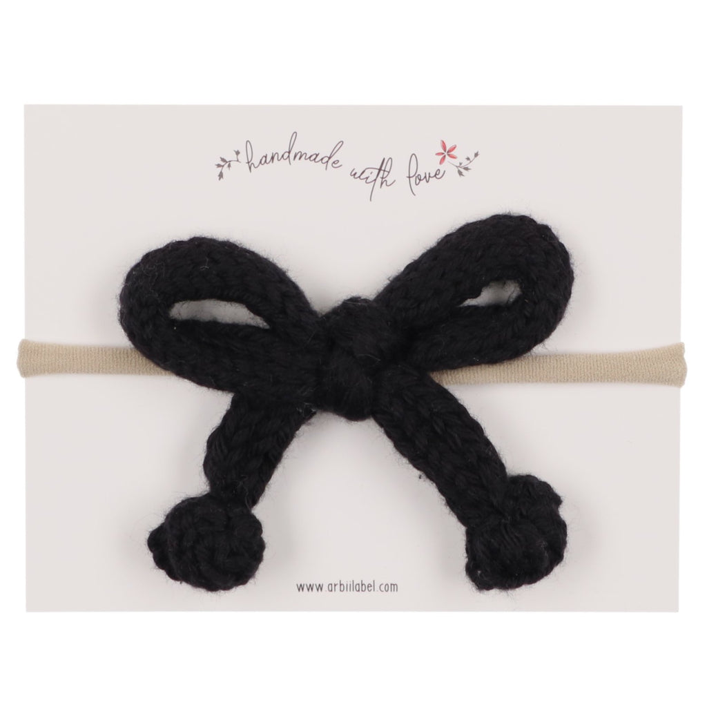 Crochet Knit Baby Band | Black