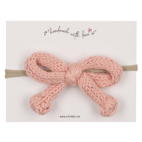 Crochet Knit Baby Band | Rose Cameo
