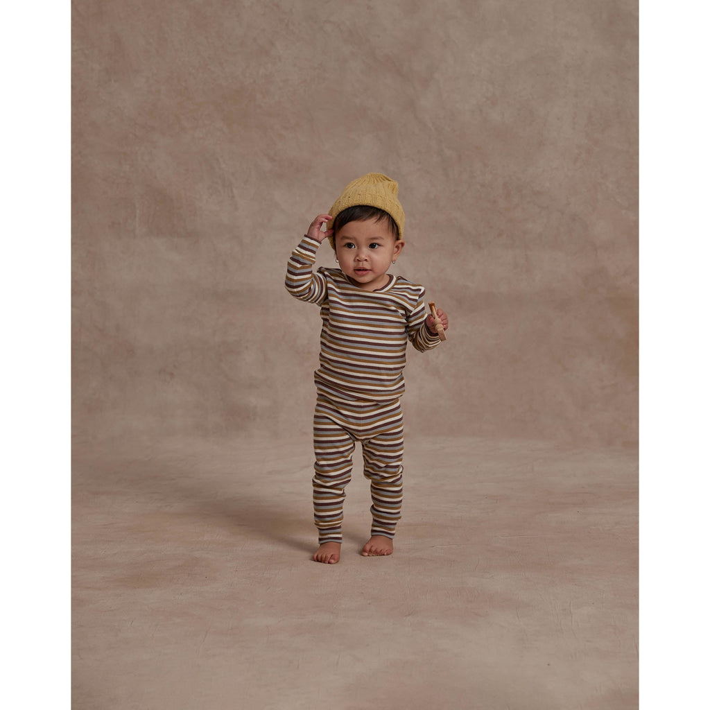 Long Sleeve Pajama Set | Multi Stripe