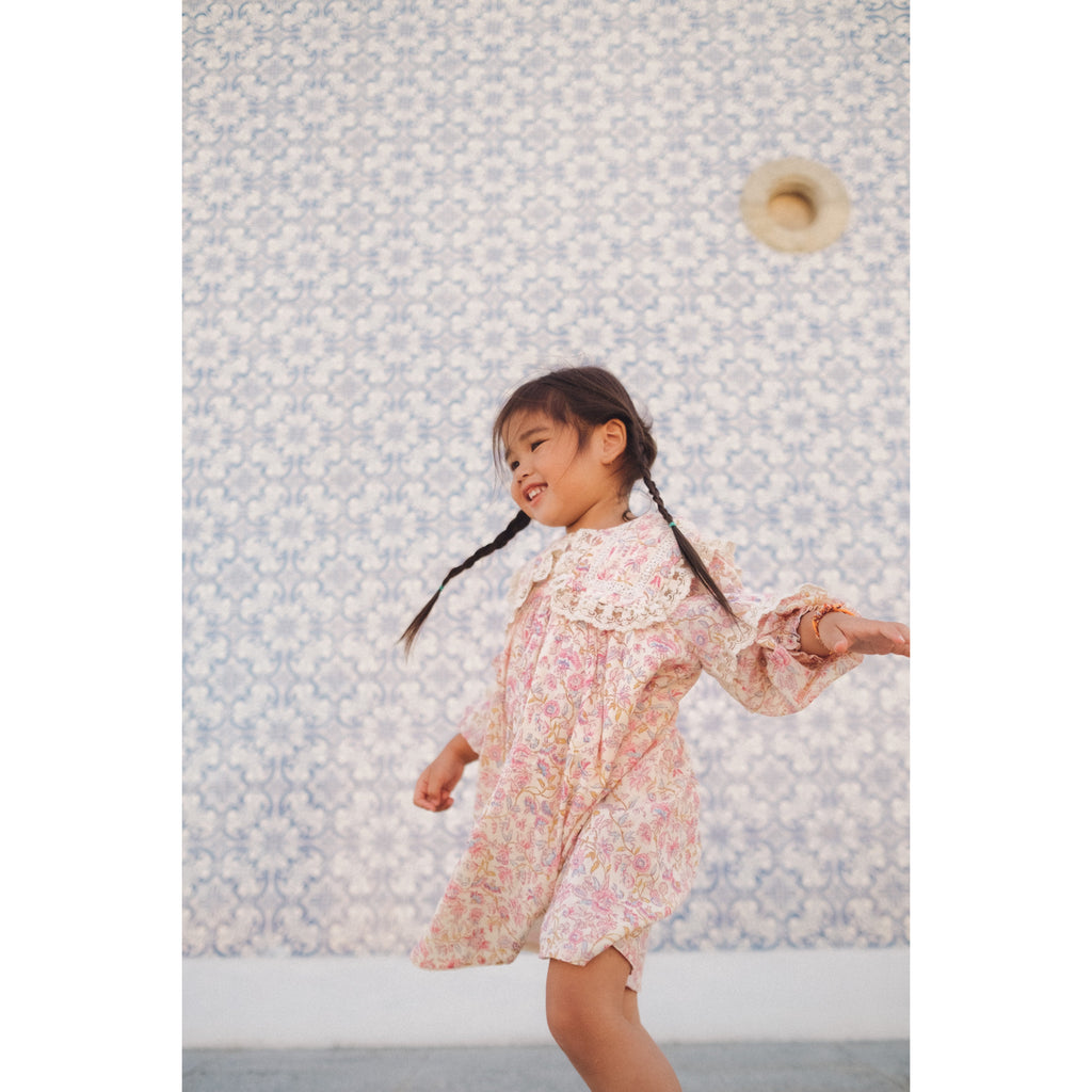 Kids Arinola Dress | Cream Padma Mudra