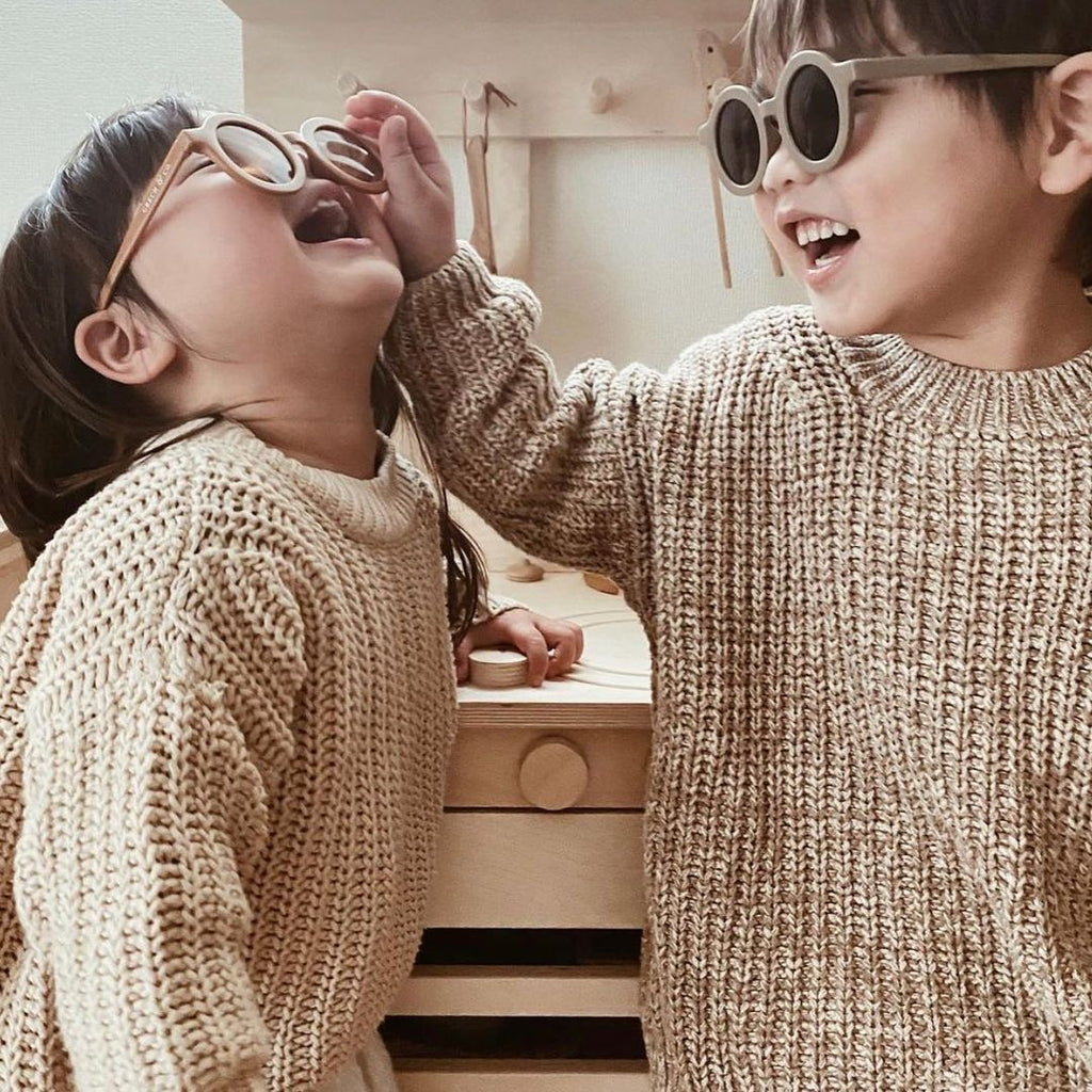 Original Round Sustainable Kids Sunglasses | Stone