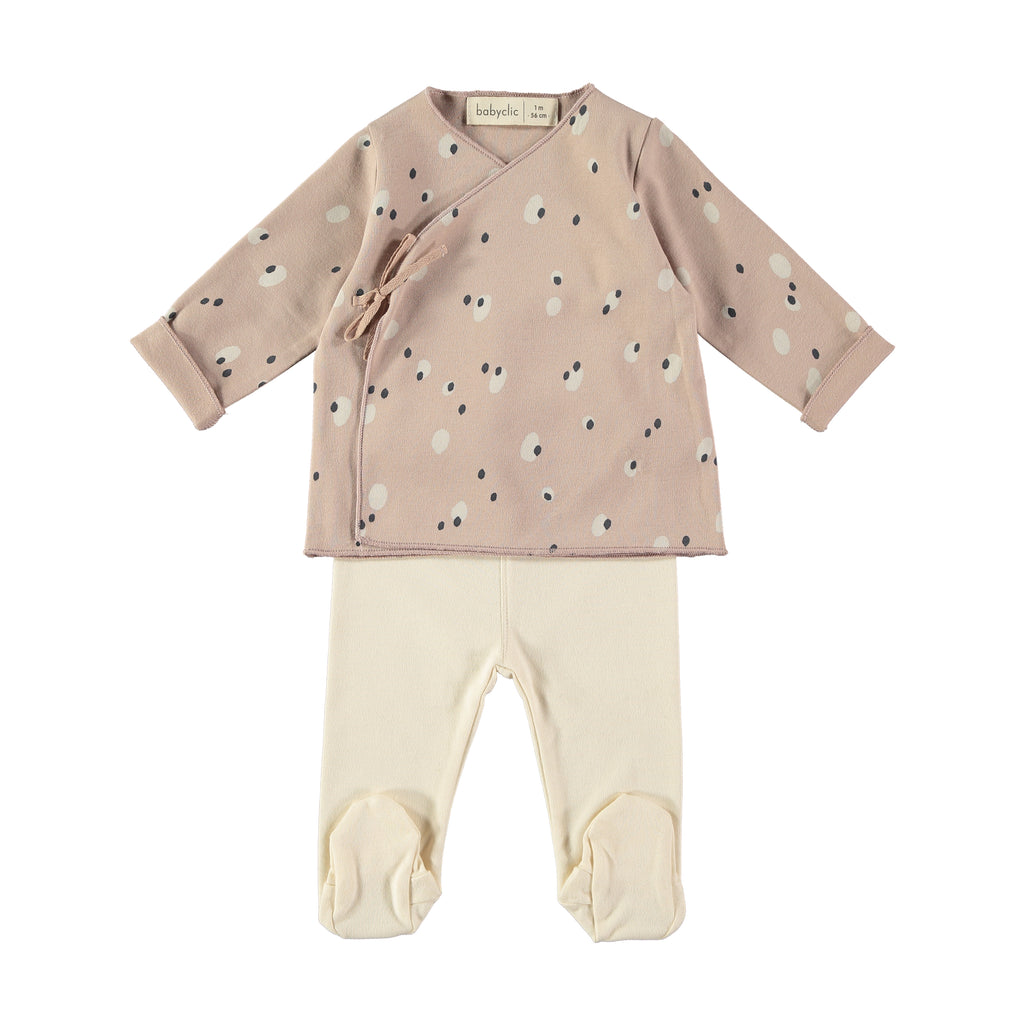 Jacket & Footed Pants | Spots Pink