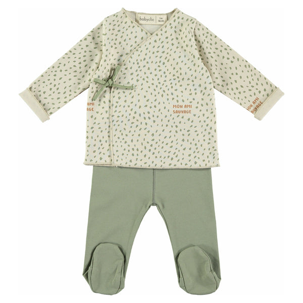 Jacket With Footed Pants Set |  Sauvage Green