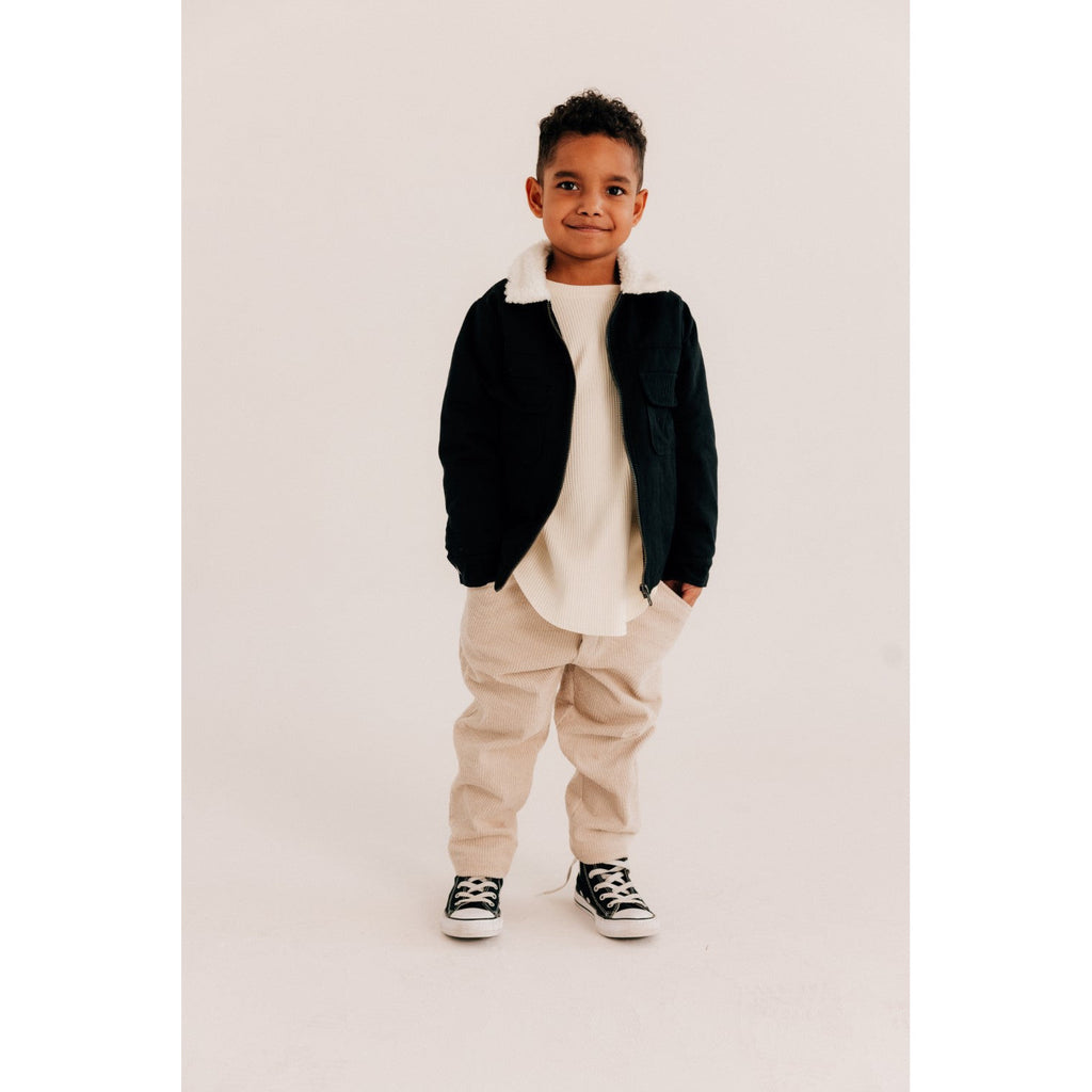 Terry Comfort Fit Pants | Beige