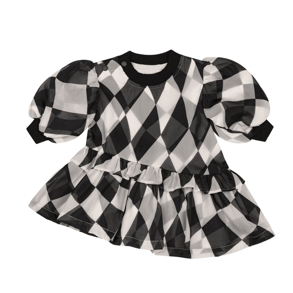 Baby Terry and Organza Dress l Black