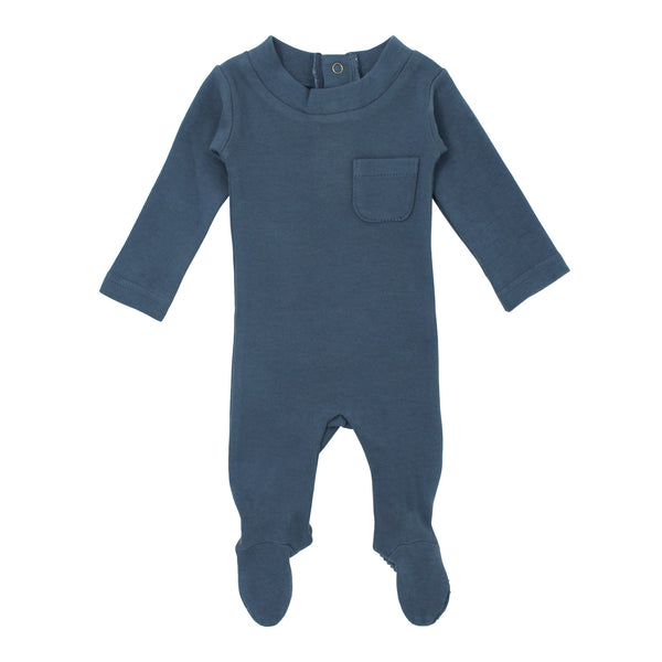 Organic Mock-Neck Baby Footie | Abyss