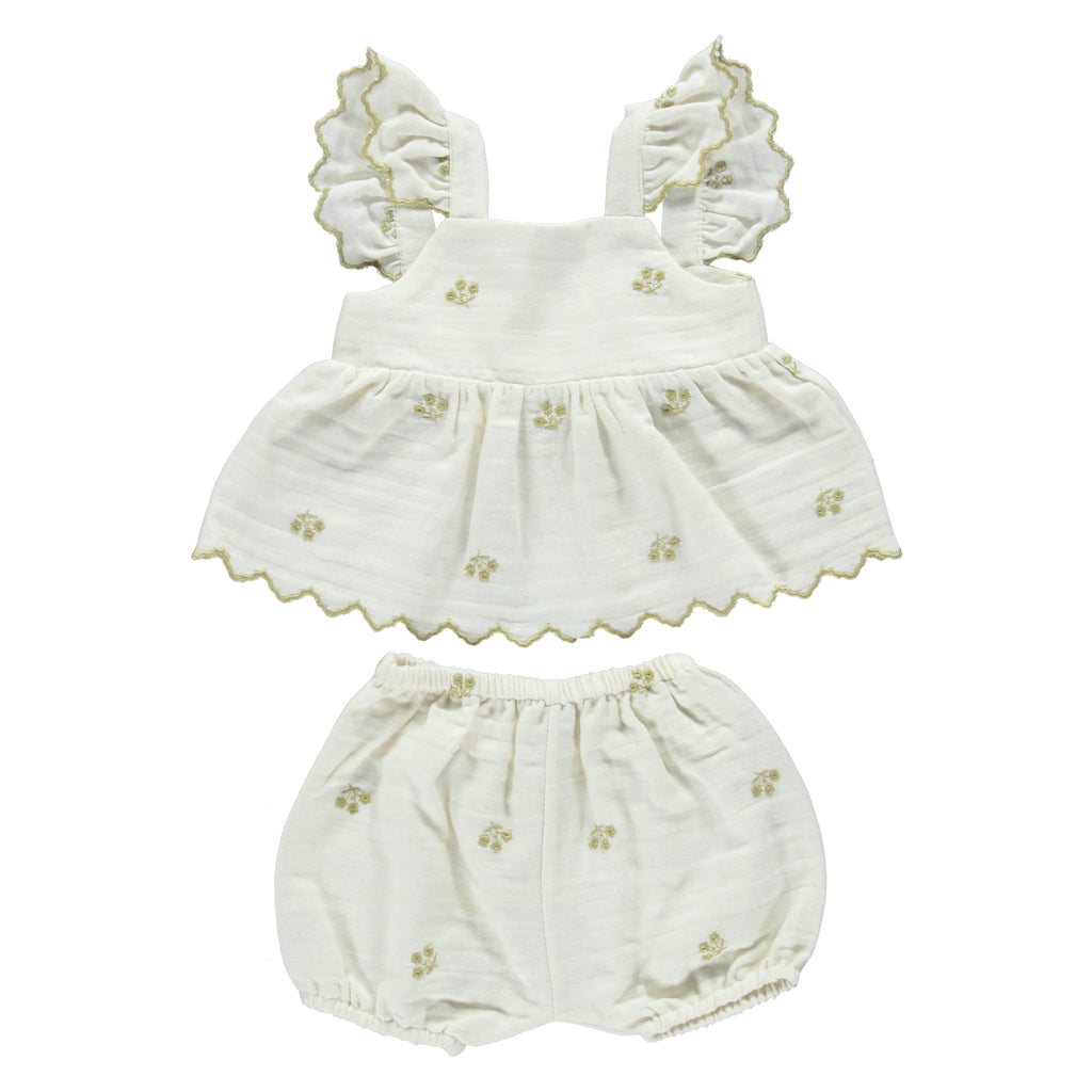 Olivia Baby Set | Embroidered Floral