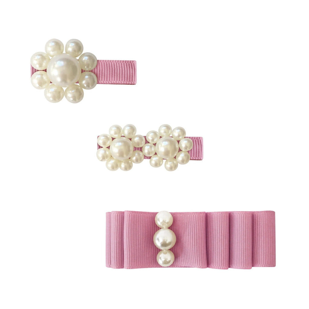 Pearl Grosgrain Collection 3 Different Bows | Wild Rose