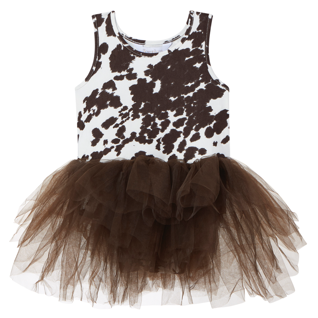 brown and white polka dot dress DOLLY TIMELESS VELVET TUTU DRESS caramel
