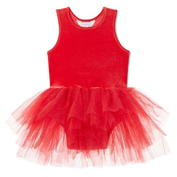 B.A.E. Velvet Tutu Dress | Rosie Red