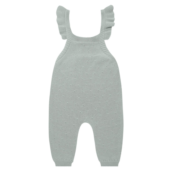 Pointelle Knit Overalls | Sky