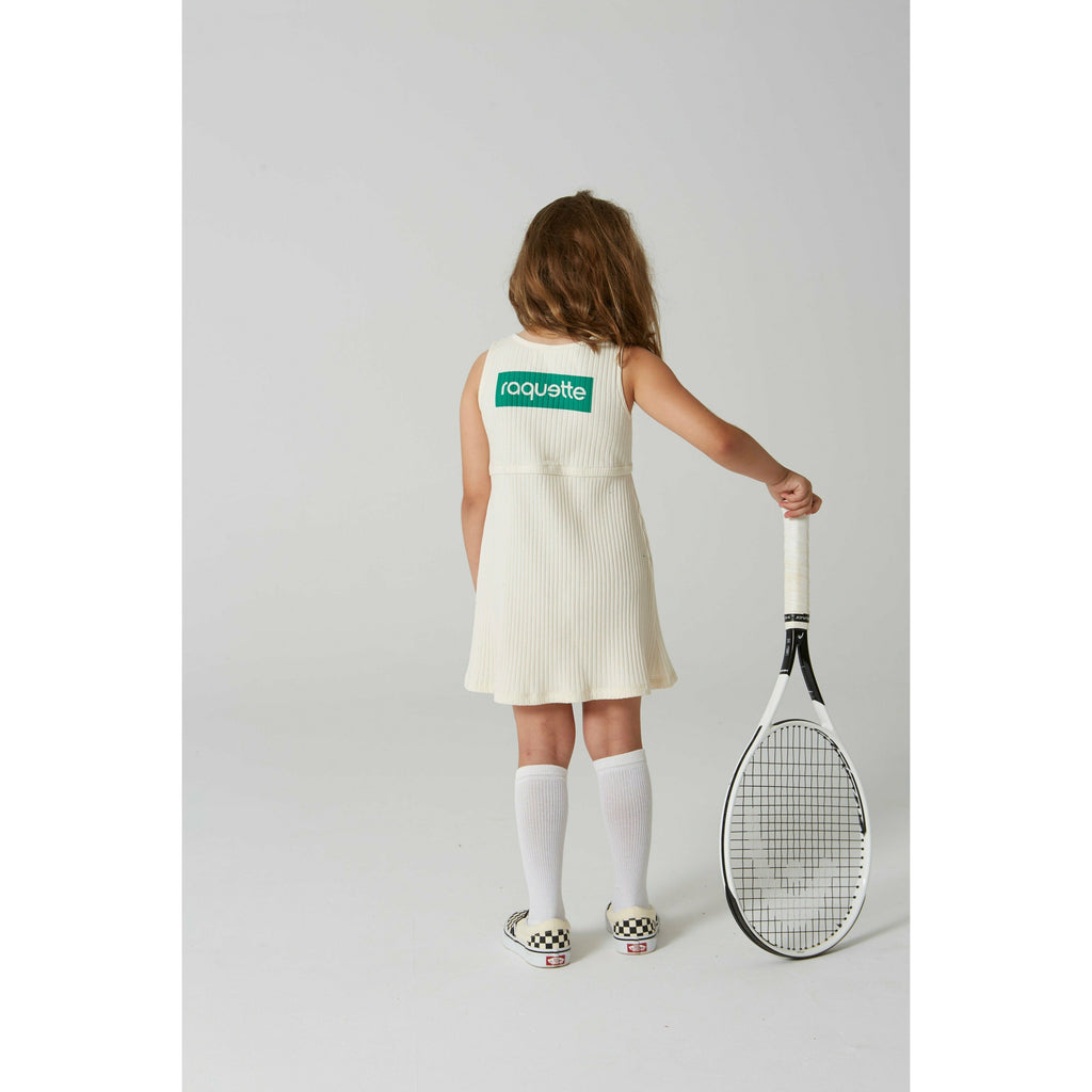 Baseline Rib Tennis Dress | Cream White