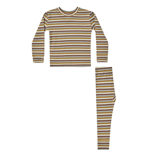 Long Sleeve Pajama Set | Multi Stripe
