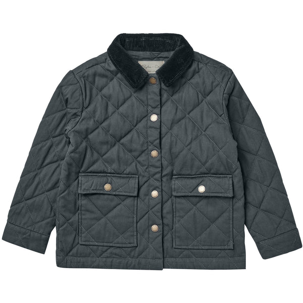 Long Quilted Coat | Navy