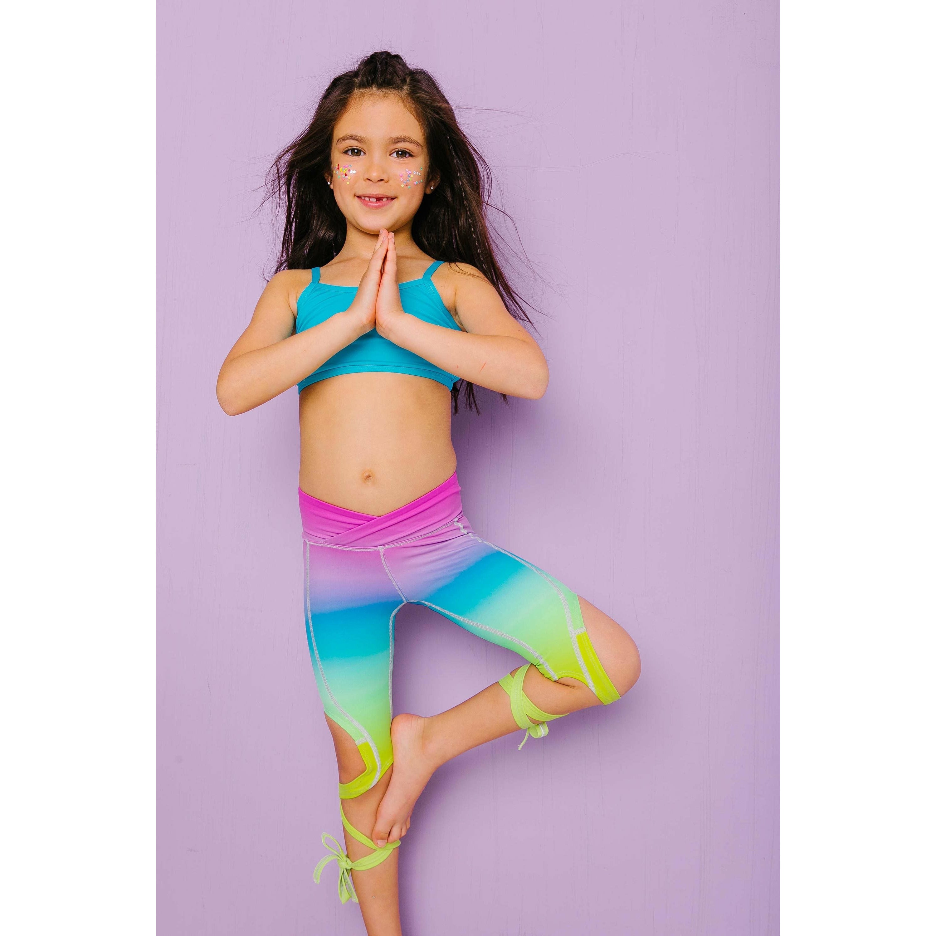Mini Boden Kids' Fun Rainbow Leggings, Navy/Multi, 12-18 months