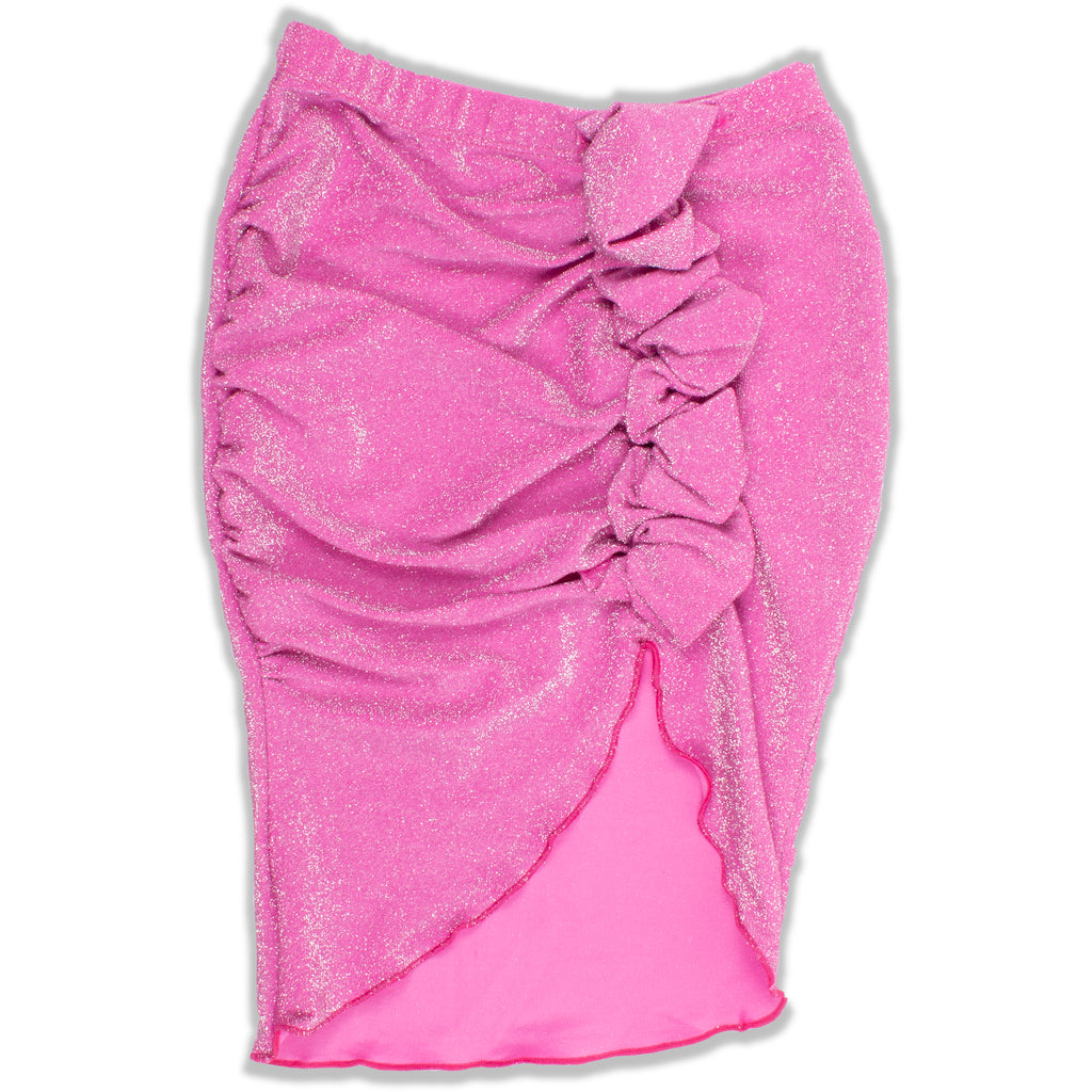Cinched Skirt | Shimmer Pink