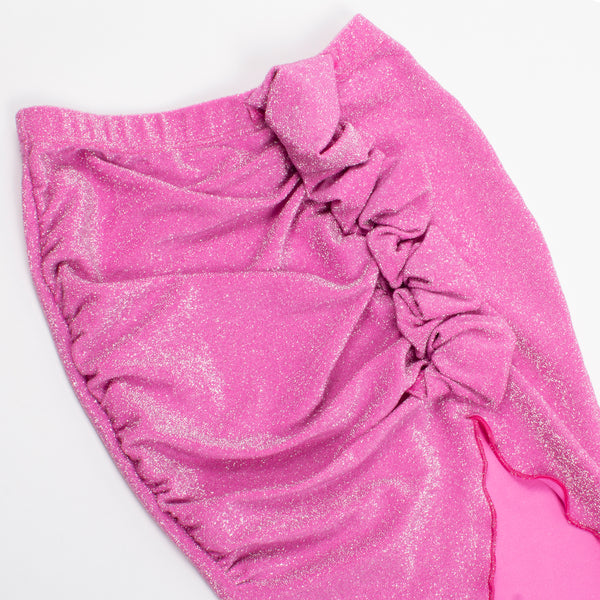 Cinched Skirt | Shimmer Pink