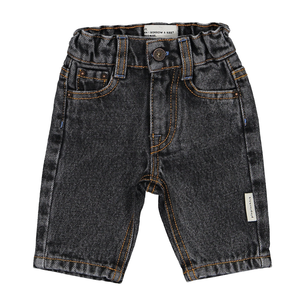 Baby Trousers | Washed Black Denim