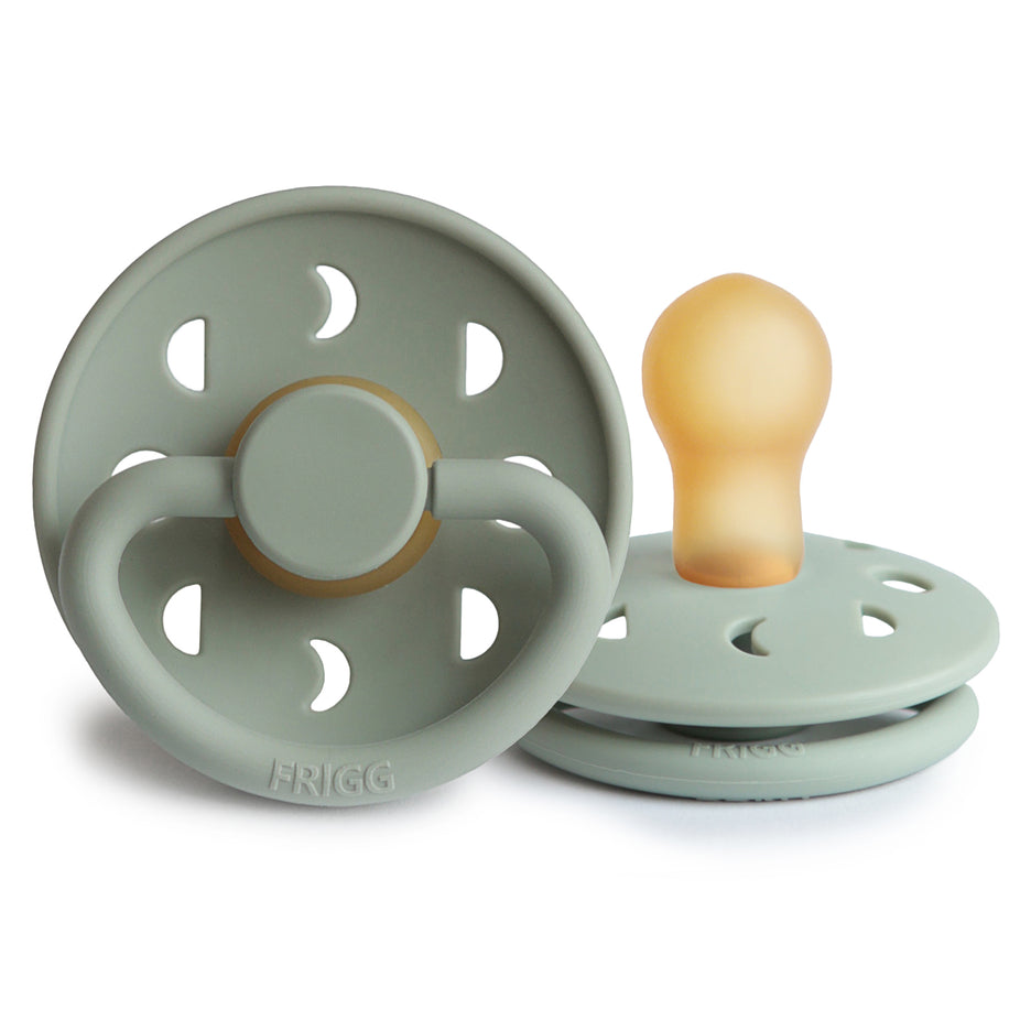 Moon Phase Natural Rubber Baby Pacifier | Sage