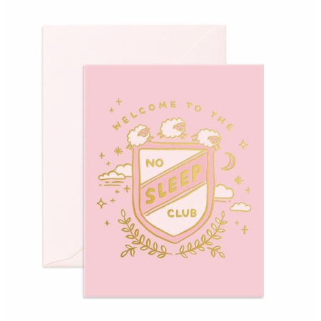 Greeting Card | No Sleep Club | Blush