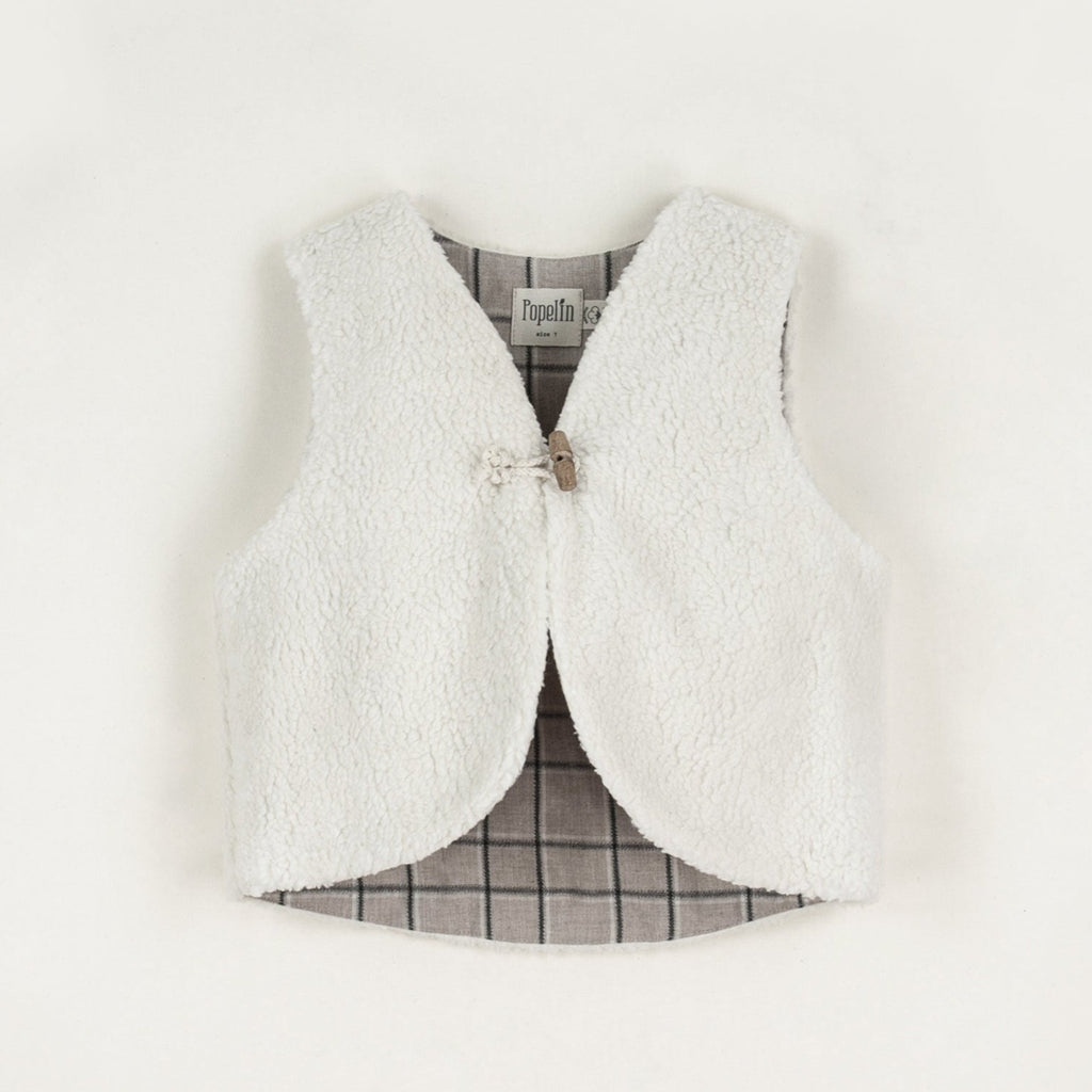 Fleece Short Waistcoat | Off White
