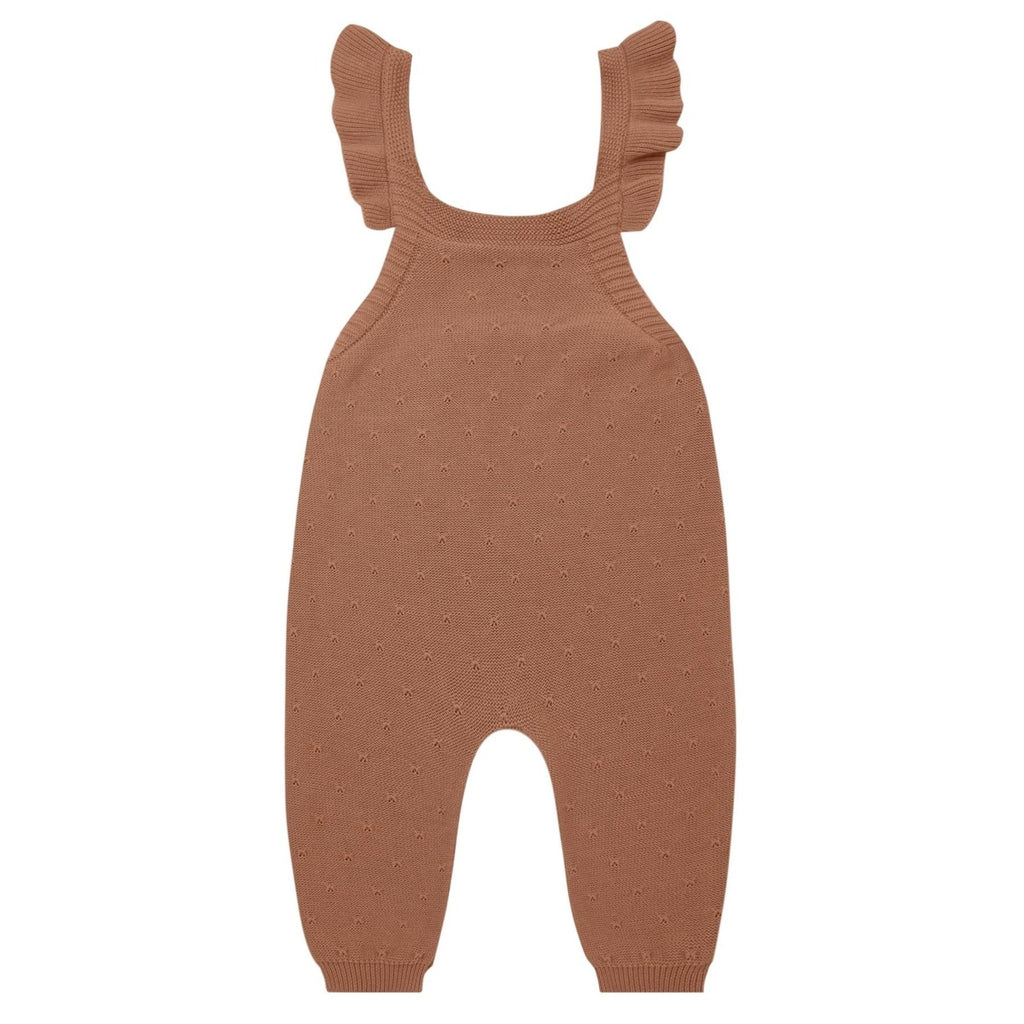 Pointelle Knit Overalls | Amber