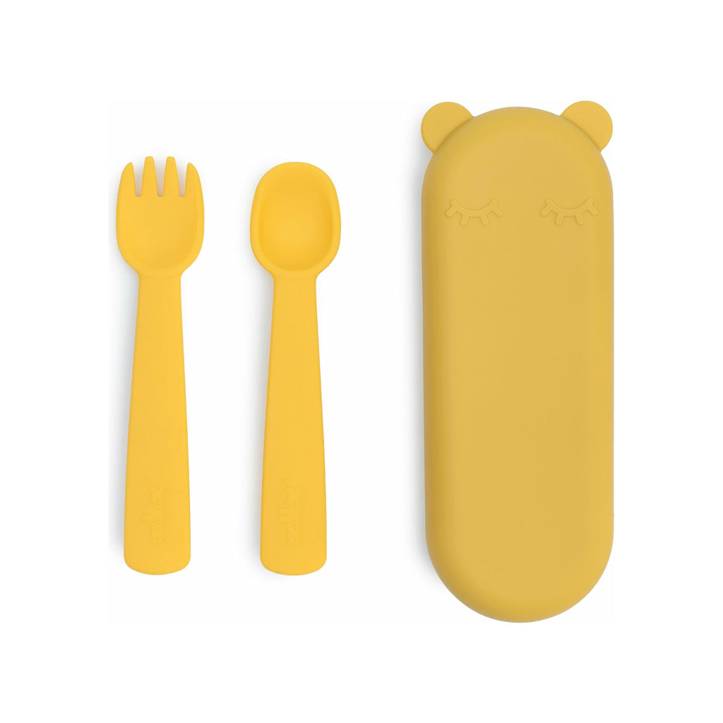Feedie Fork & Spoon Set | Yellow