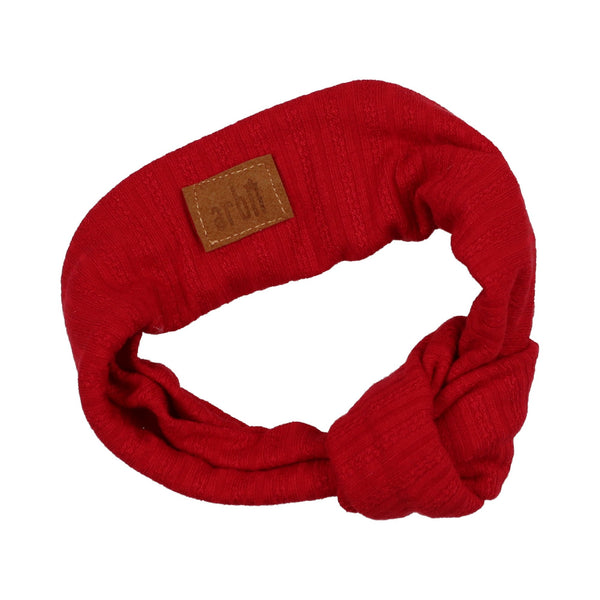Pointelle Knot Band | Red