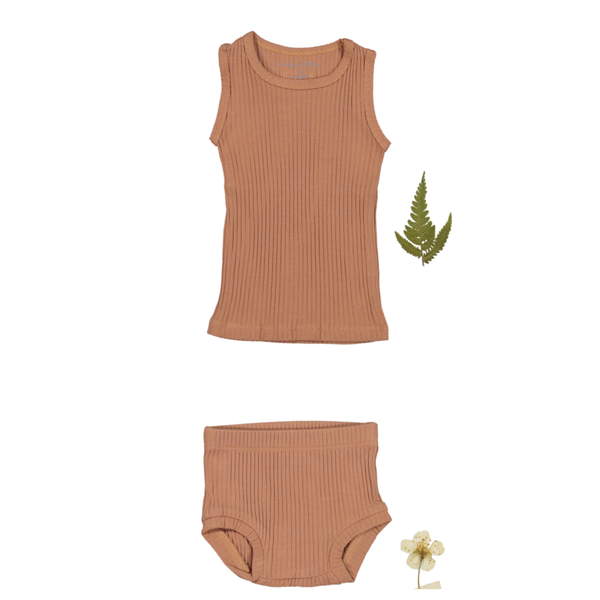 The Sea Rose Tank With Bloomer Set | Clay