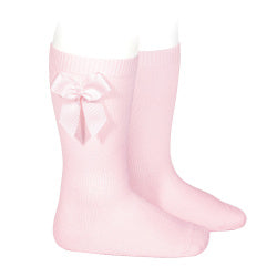 Knee High Socks W/Side Bow | Pink