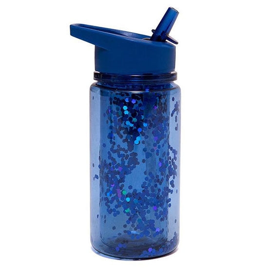 Drinking Bottle Glitter Night Blue