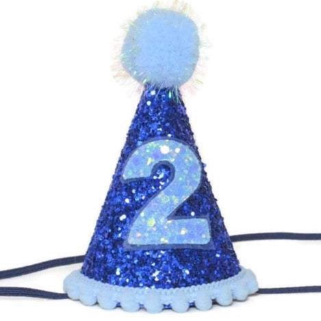 Royal Blue Birthday Hat Pom | 2
